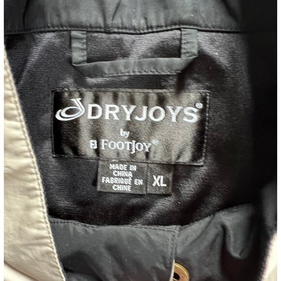 Footjoy Dryjoys Golf Mens Large Beige Quarter Zip Pullover Waterproof XL - Picture 4 of 10